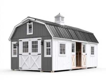 Casetas de jardín-madera tratada-420x260x295 cm-blanco/gris-moderno-Denuppad