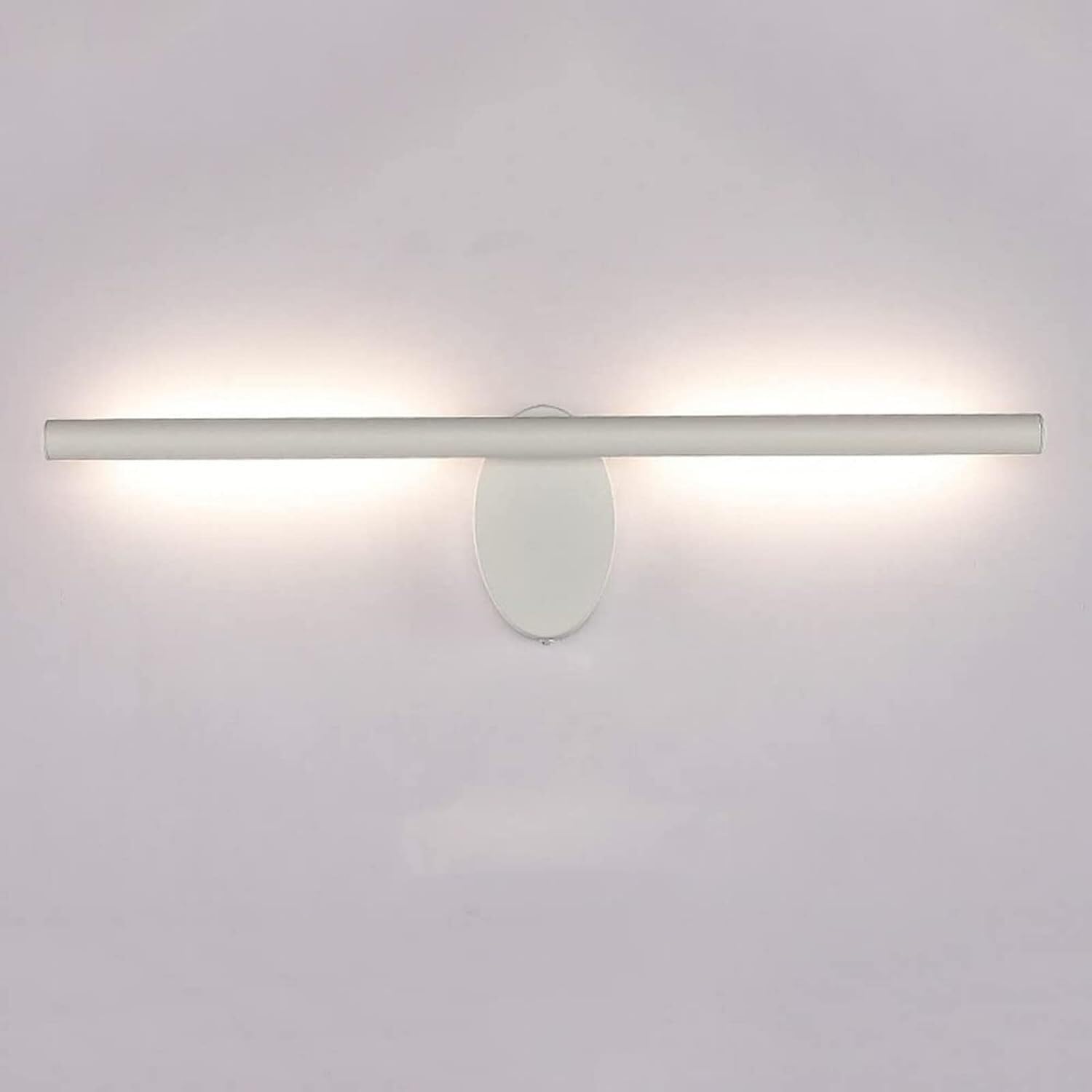 Apliques de pared, luz de espejo, lámparas LED modernas for tocador, lámpara de espejo de baño lineal, lámparas frontales de espejo de tira larga, minimalistas(Bianco,91cm)-Sofagethut