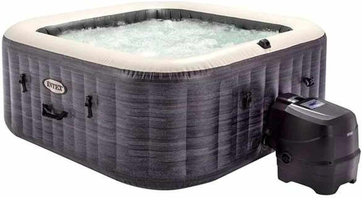 Intex 55090 - SPA Hinchable Exterior e Interior para 4 Personas, Medidas 175x175cm, Capacidad 795 litros, Temperatura del Agua 10º- 40º, SPA Inflable, bañera-Sofagethut