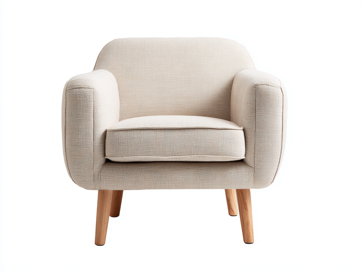 Sillón de tela 75x75x85cm - beige - diseño moderno compacto-Sofagethut