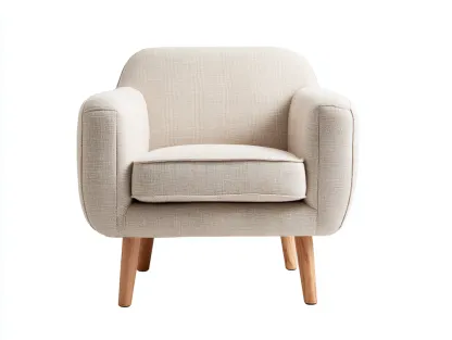 Sillón de tela 75x75x85cm - beige - diseño moderno compacto-Sofagethut