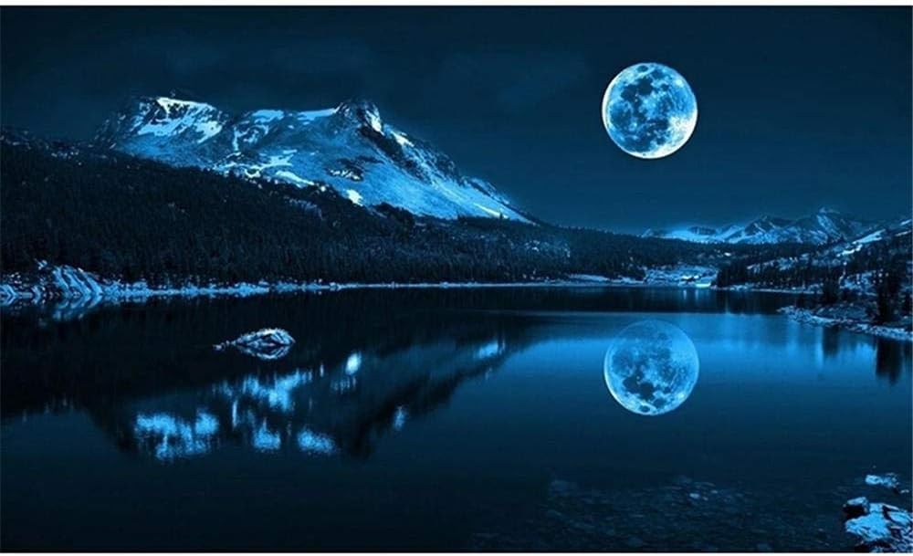 5000 Piezas Puzzle - Luna en el Lago Creativo Arco Iris Difícil Rompecabezas Grande Educativo El Alivio del Estrés Juguete para Adultos Niños-Sofagethut