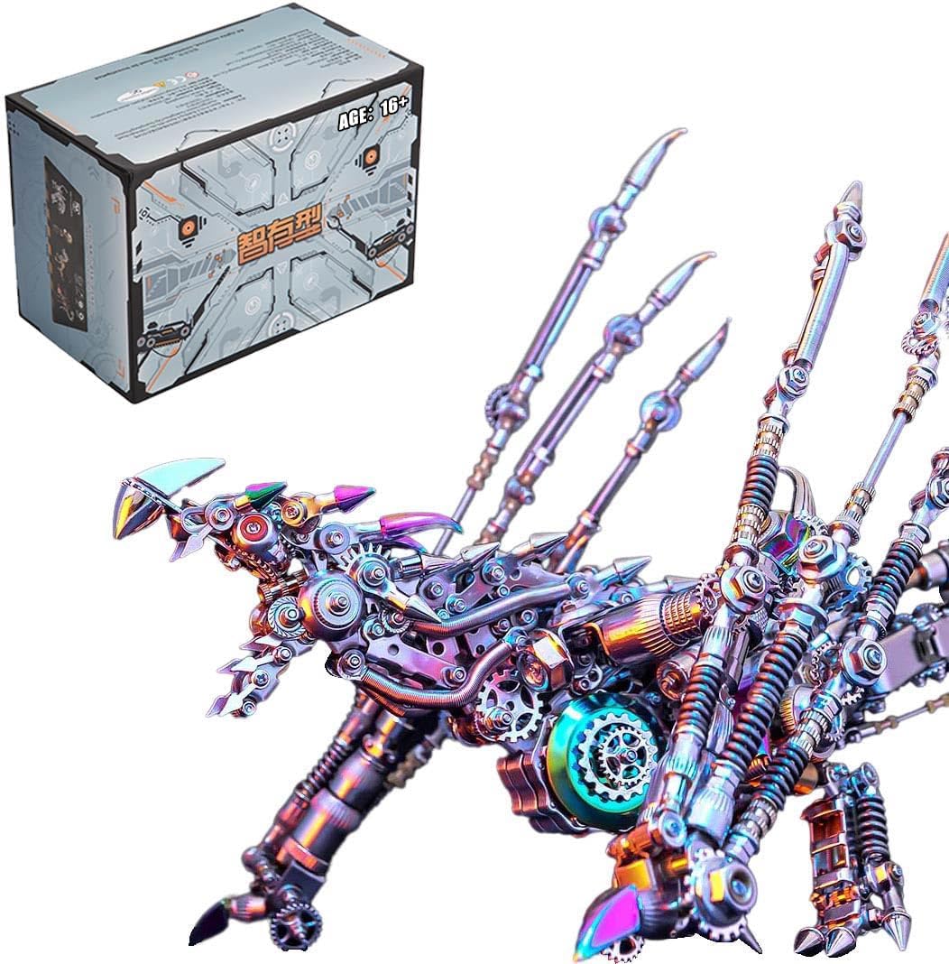 Rompecabezas de metal 3D para adultos, Steampunk mecánico inteligente Dargon, kit de modelo de montaje de dragón de metal DIY (1390 + piezas)-Sofagethut