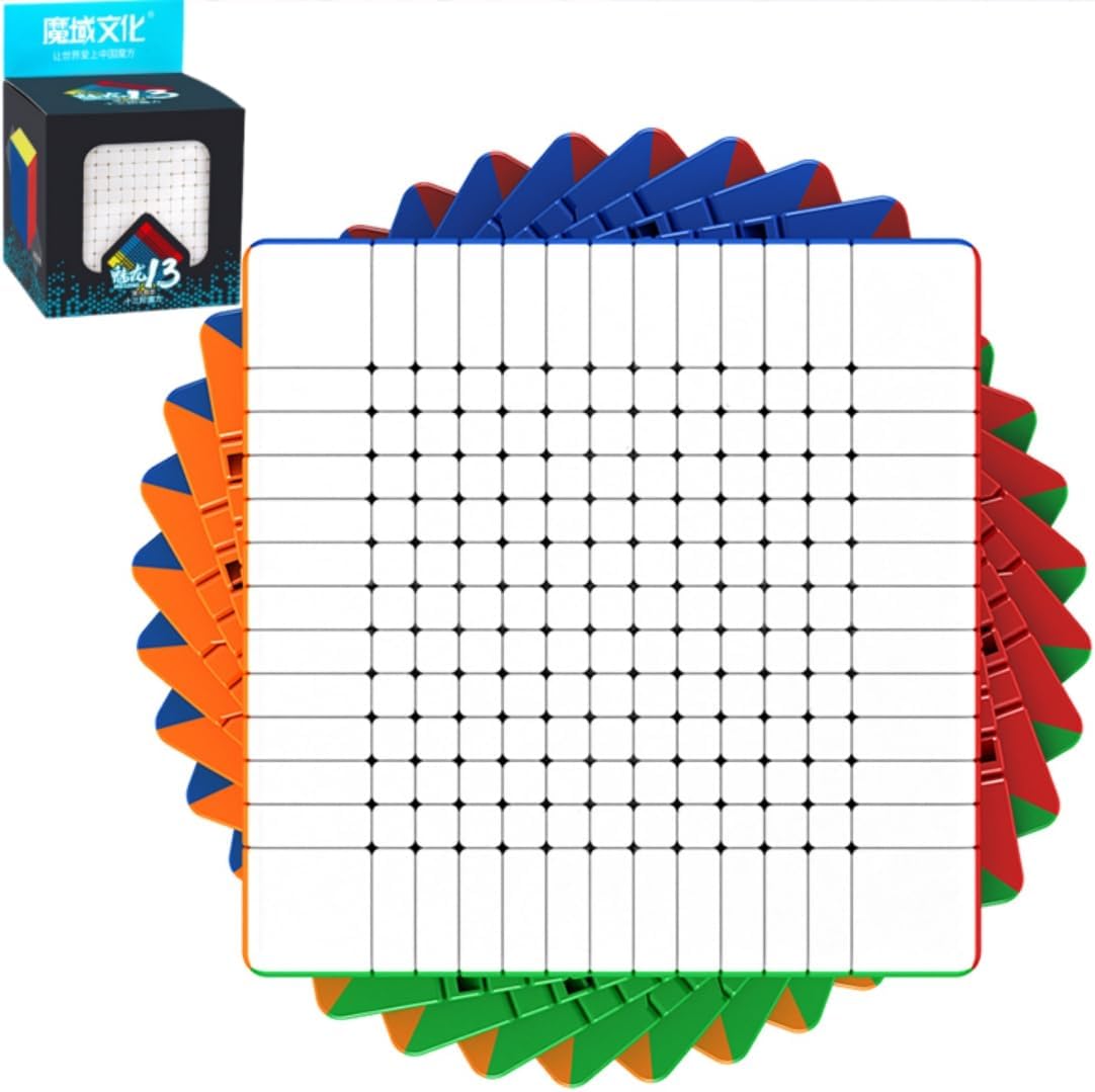 Bukefuno MoYu Meilong Puzzle de 13 x 13 velocidades, cubo mágico, sin pegatinas, 13 x 13 x 13 cm, juguetes para sala de clases-Sofagethut