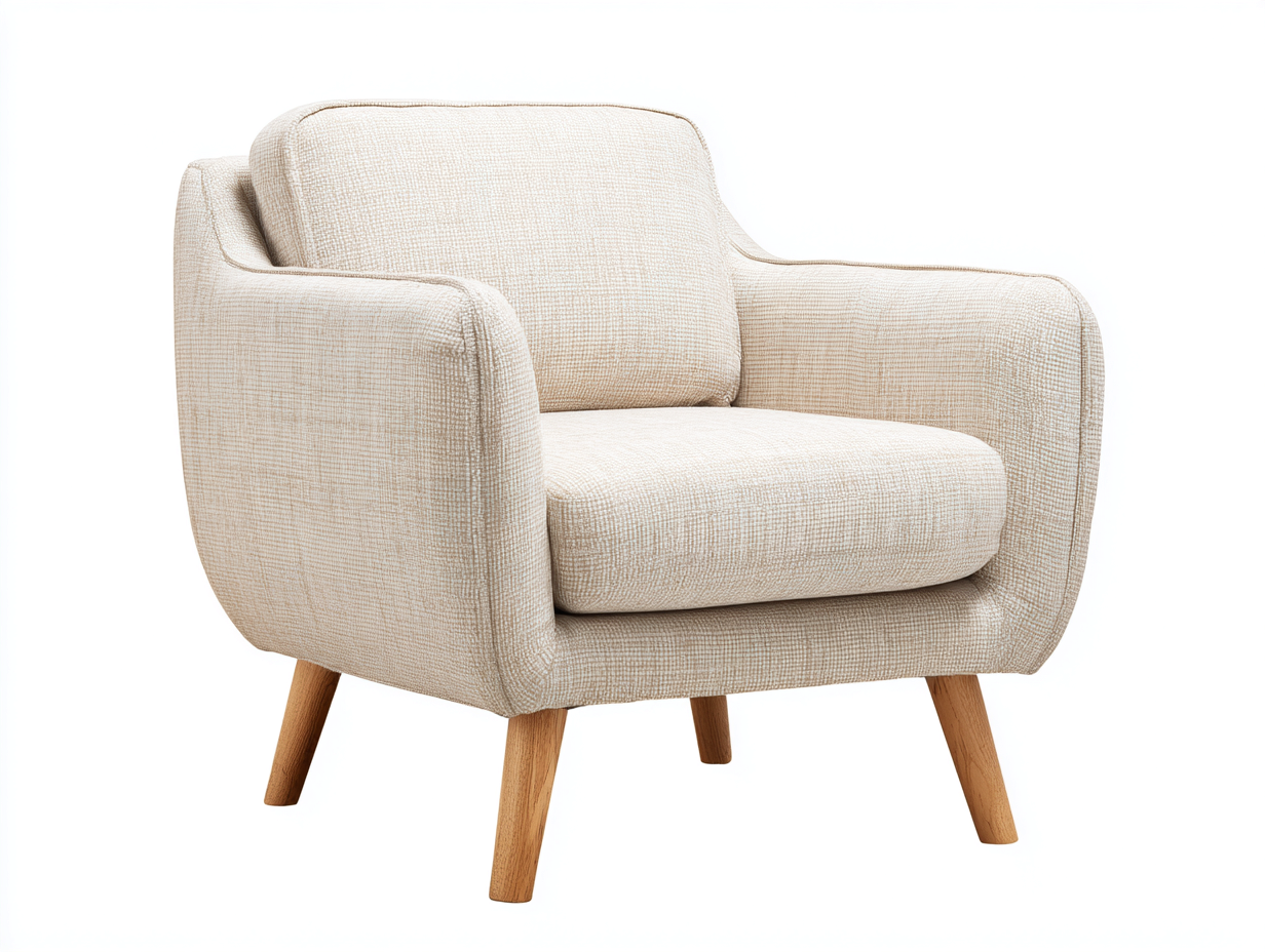 Sillón de tela estilo moderno 80x78x82 cm - Beige - Diseño minimalista para salón-Sofagethut