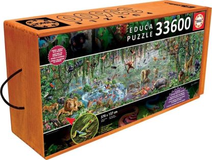 Educa - Puzzle Gigante XXL para Adultos 33600 Piezas | Vida Salvaje. Medidas 570 x 157 cm. Incluye Servicio de Pieza perdida. A Partir de 14 años (16066)-Sofagethut