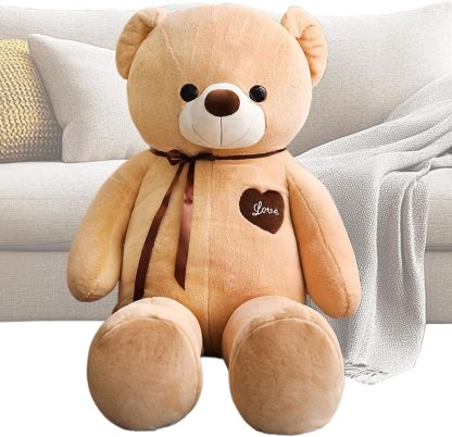 Generico Oso de peluche grande, muñeca suave de 140 cm | Oso de peluche grande – Para Navidad niños adolescentes adultos Halloween San cumpleaños soporte para fotos habitación de niños decoración casa-Sofagethut