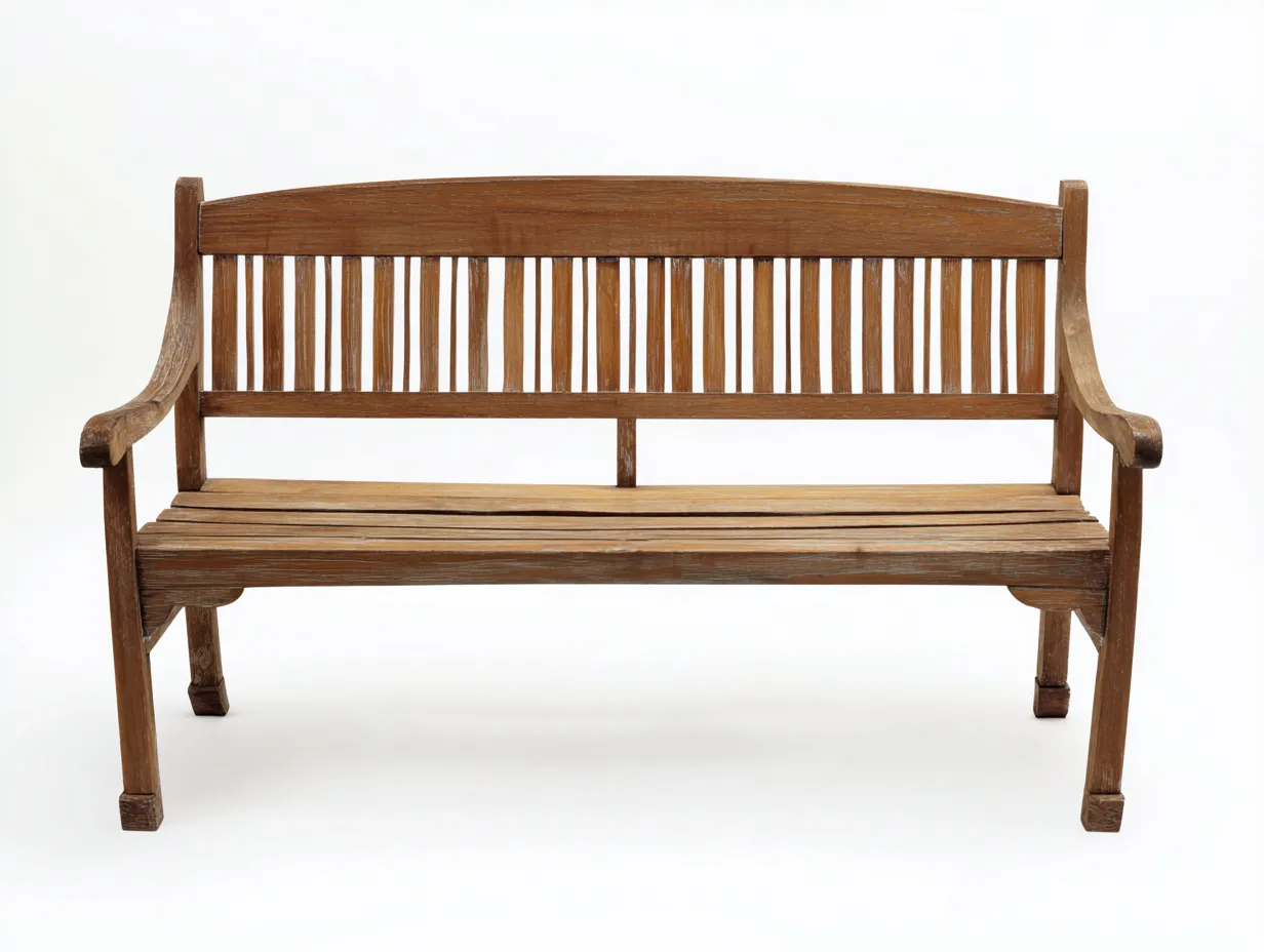 Banco de jardín de madera 150x55x85 cm - Madera natural - Estilo clásico-Sofagethut