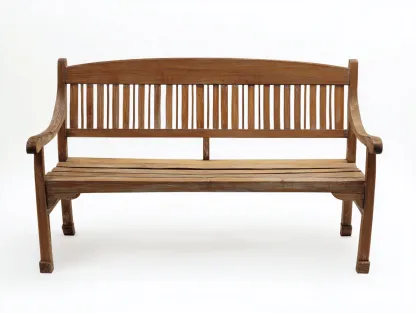 Banco de jardín de madera 150x55x85 cm - Madera natural - Estilo clásico-Sofagethut