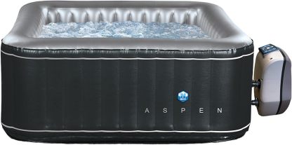 NETSPA Aspen SP-ASP130E – SPA Hinchable – 4 plazas – 700L – Dimensión 168 x 70 cm – Exterior de PVC Laminado de Piel sintética – Boquillas de Masaje 360° – Blower 650W – Forro Interior Perla-Sofagethut