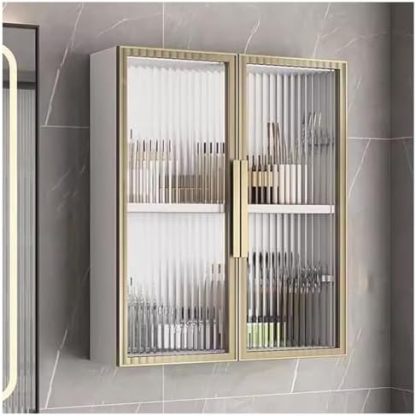 NZPOST Mueble de baño de Pared - Elegante Acabado d Almacenamiento Que Ahorra Espacio para baño, Sala de Estar y Cocina-Sofagethut