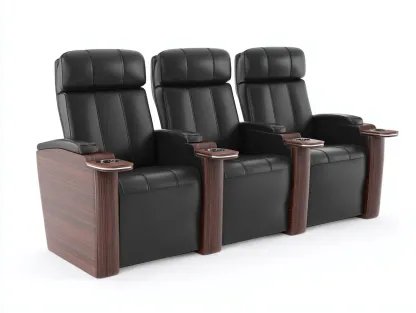 Sofás reclinables - cuero sintético-madera - 225x96x108 cm - Negro - Estilo cine en casa-Sofagethut