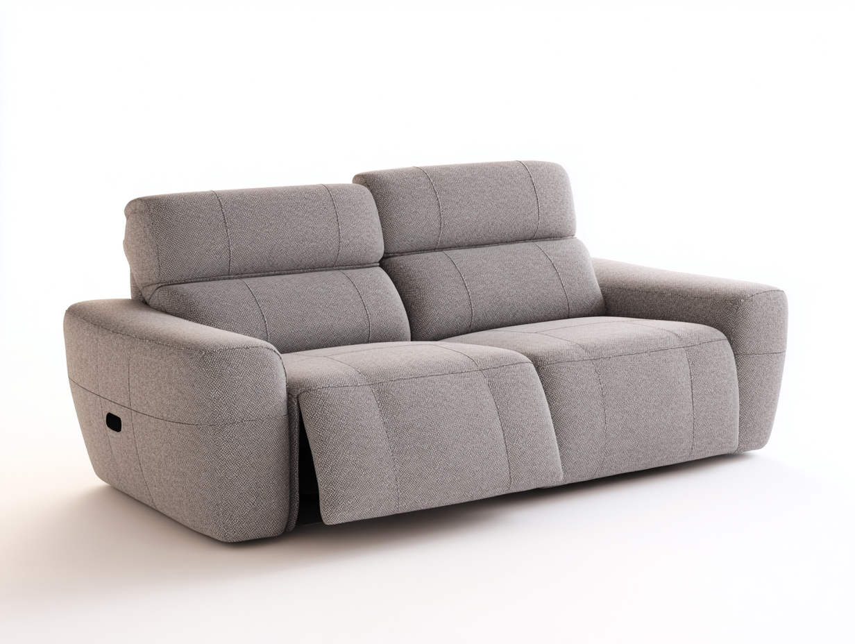 Sofás reclinables - tejido - 182x98x104 cm - Gris claro - Estilo moderno relax-Sofagethut