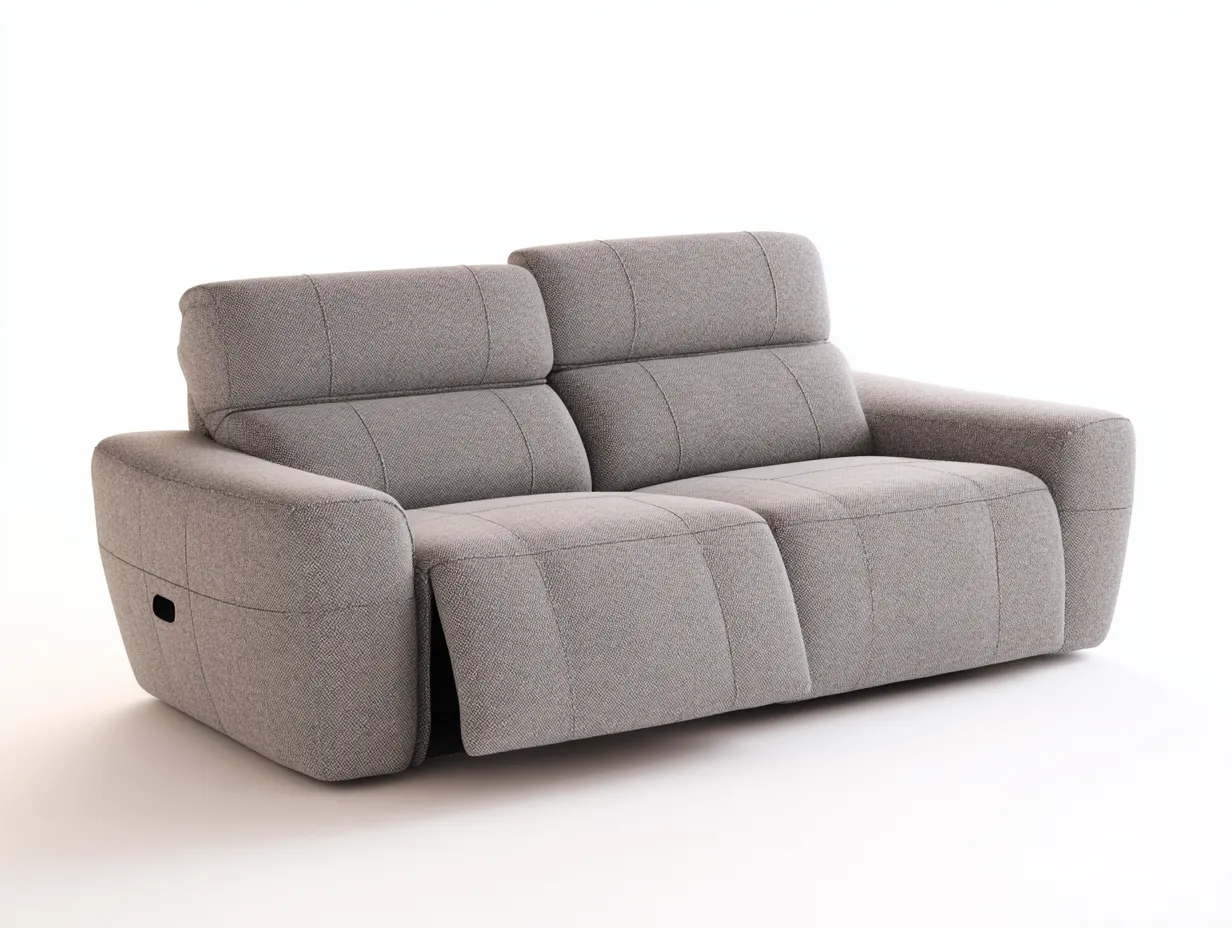 Sofás reclinables - tejido - 182x98x104 cm - Gris claro - Estilo moderno relax-Sofagethut