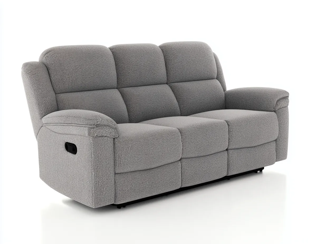 Sofás reclinables - tejido - 214x99x104 cm - Gris - Estilo moderno relax-Sofagethut