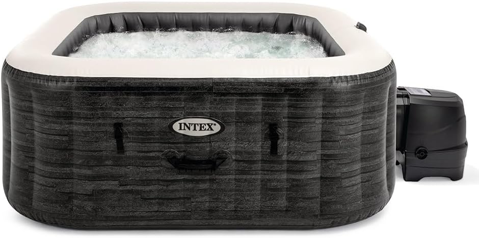 Intex 55091 - SPA Hinchable Exterior e Interior para 6 Personas, Medidas 196x196cm, Capacidad 1.098 litros, Temperatura del Agua 10º- 40º, SPA Inflable, bañera-Sofagethut