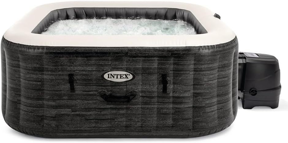 Intex 55091 - SPA Hinchable Exterior e Interior para 6 Personas, Medidas 196x196cm, Capacidad 1.098 litros, Temperatura del Agua 10º- 40º, SPA Inflable, bañera-Sofagethut