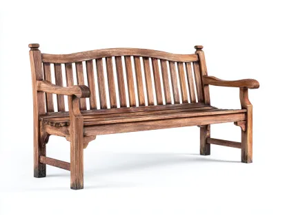 Bancos de jardín de madera 150x60x90cm - marrón - diseño clásico exterior-Sofagethut