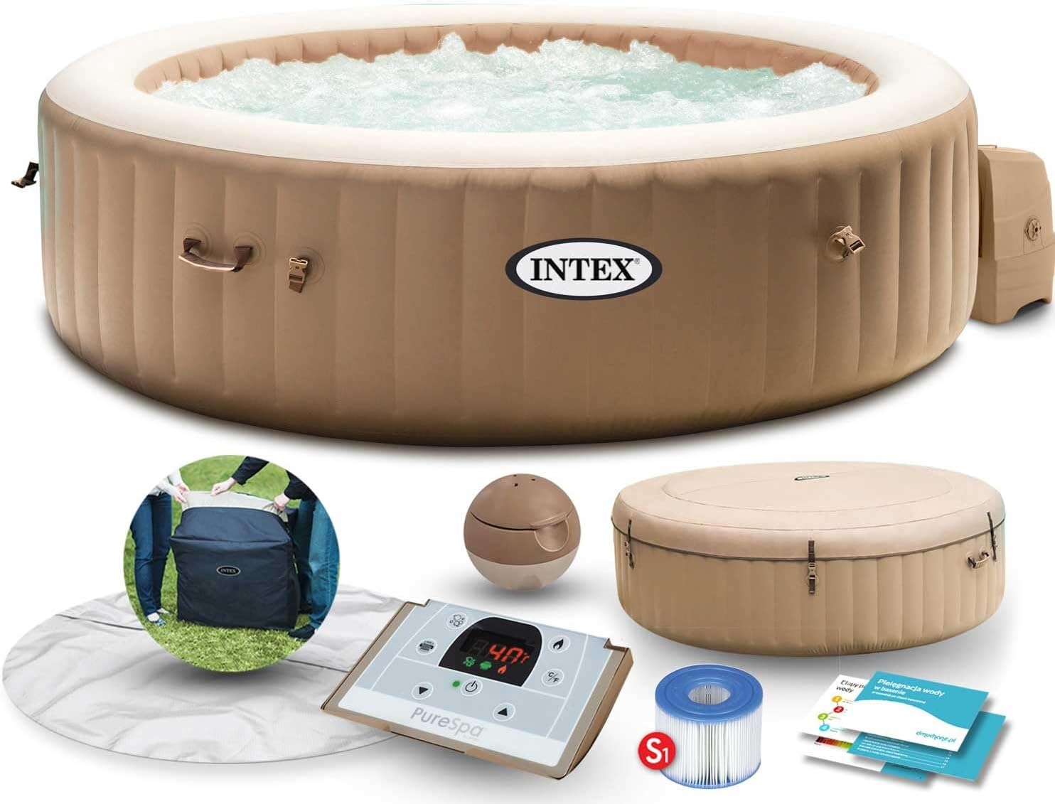 SPA Hinchable Intex 216 x 71 x 216 cm 1098 L-Sofagethut