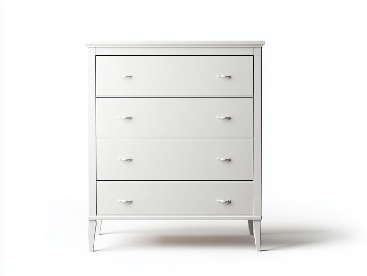 Cómoda blanca 80x40x100 cm - Diseño clásico-Sofagethut