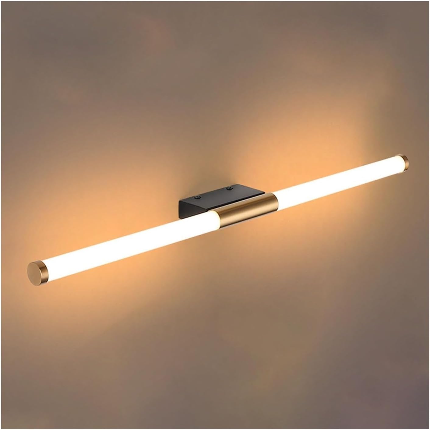 Apliques minimalistas lineales, Luz de tocador baño bronce sobre espejo 3000K LED cableado montado en la pared 39-69cm(39cm)-Sofagethut