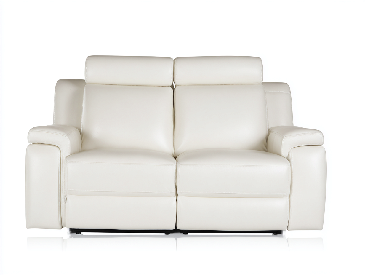 Sofá reclinable 2 plazas 168x96x102 cm - Blanco - Estilo contemporáneo-Sofagethut