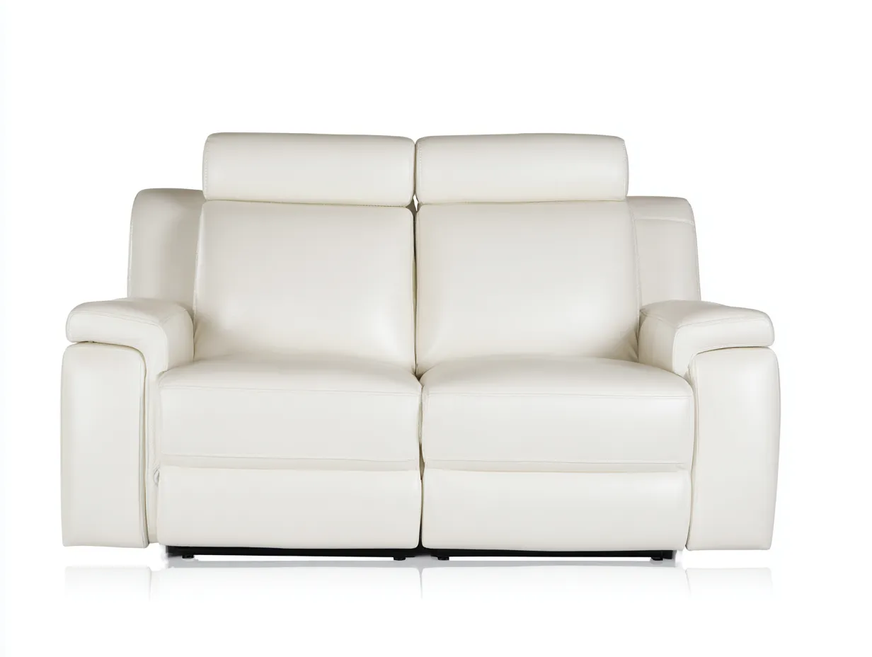 Sofá reclinable 2 plazas 168x96x102 cm - Blanco - Estilo contemporáneo-Sofagethut