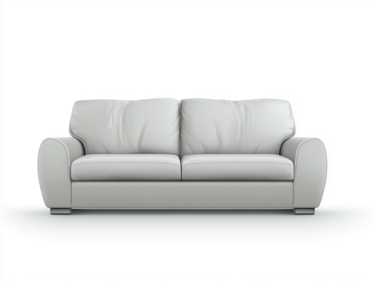 Divano a due posti in pelle sintetica imbottita 174x95x81 cm - grigio chiaro - design moderno per soggiorno-Loftuploft