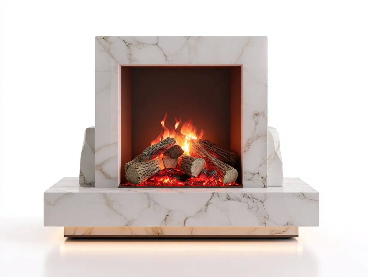 Cheminée électrique 110x40x95 cm - blanc - design moderne effet flamme-Homimylab