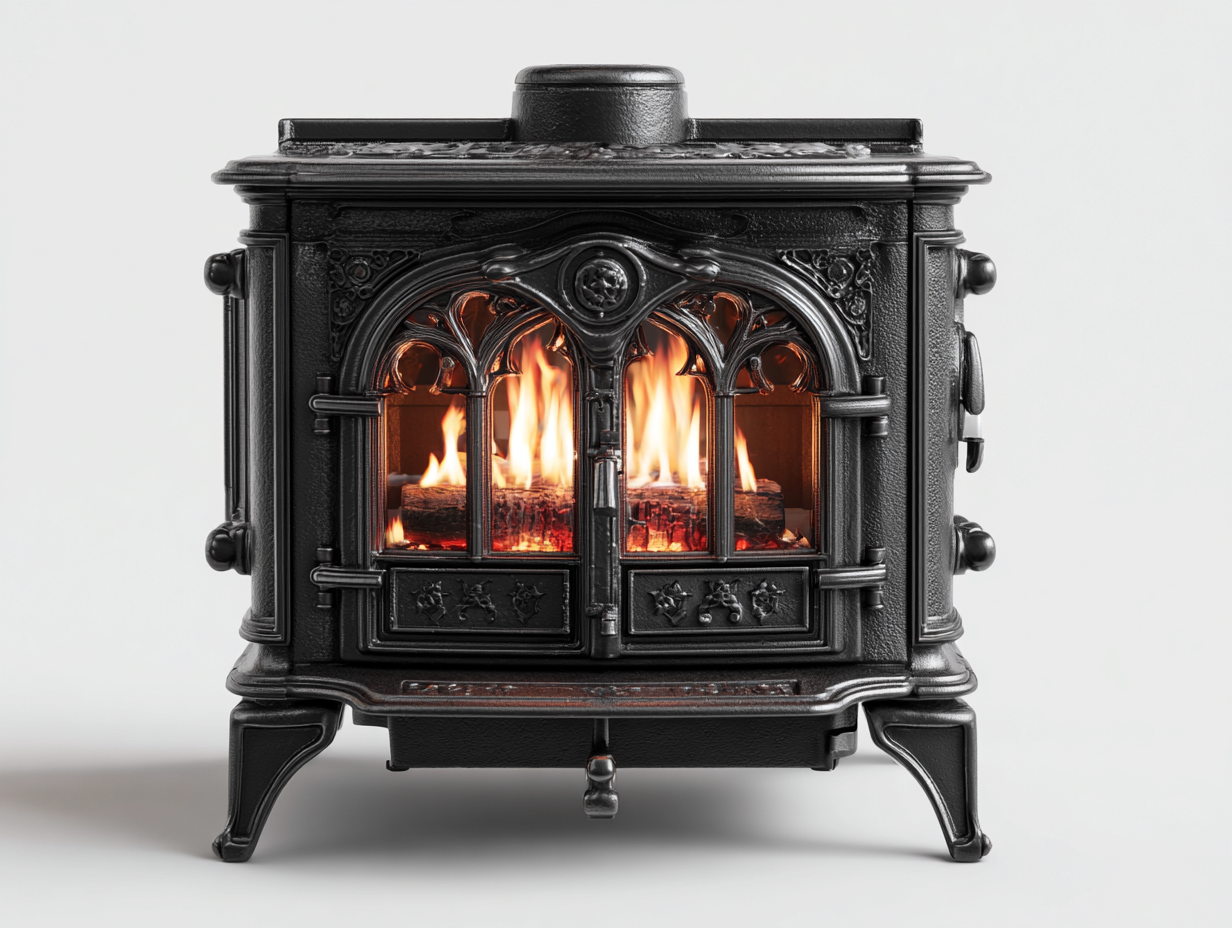 Cheminée électrique effet flammes 75x45x65 cm - Noir - Style classique décoratif-Homimylab