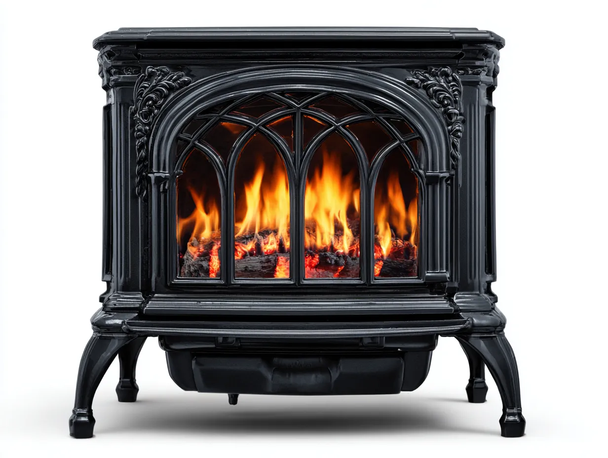 Cheminée électrique sur pied 75x40x65 cm - noir - ambiance décorative intérieure-Homimylab