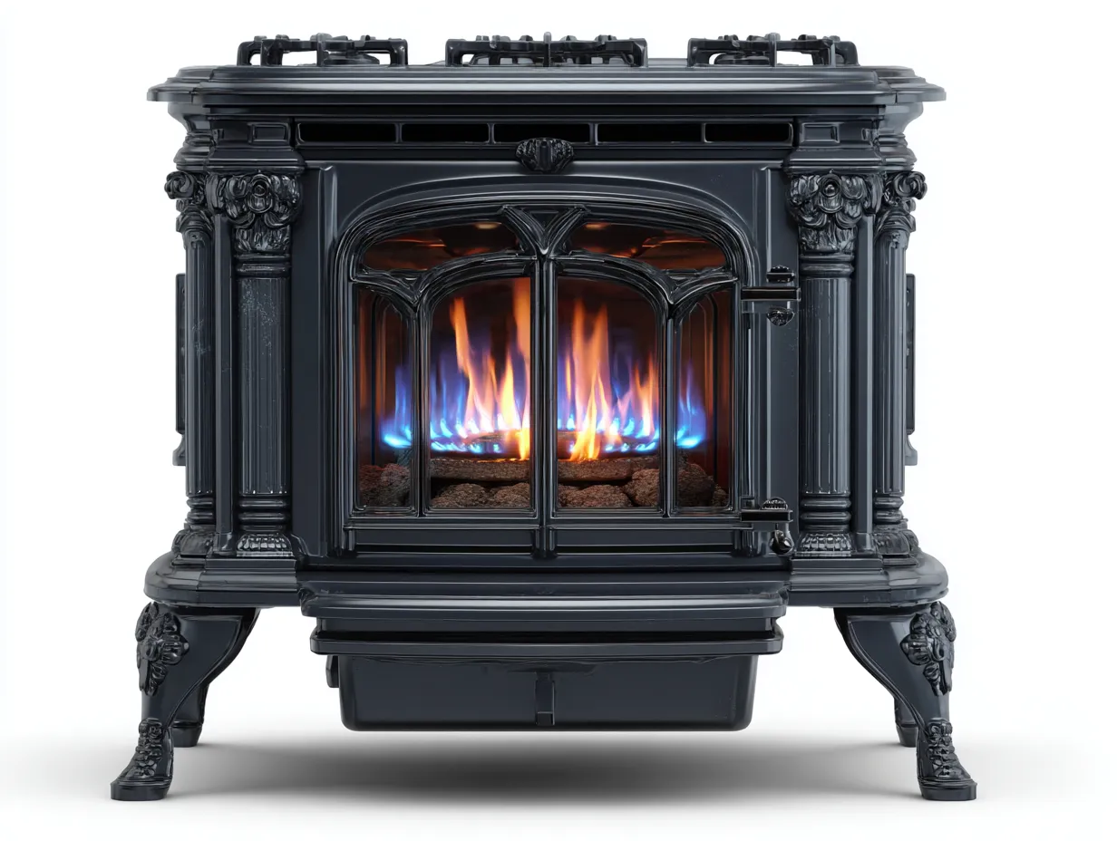 Cheminée électrique autoportante effet flammes 75x45x85 cm - noir - ambiance intérieure style classique-Homimylab