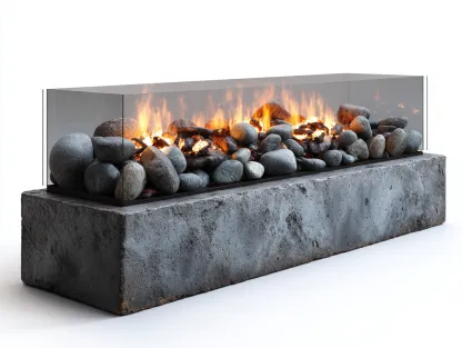 Cheminée électrique effet flammes 120x35x40 cm - gris - ambiance intérieure design moderne-Homimylab