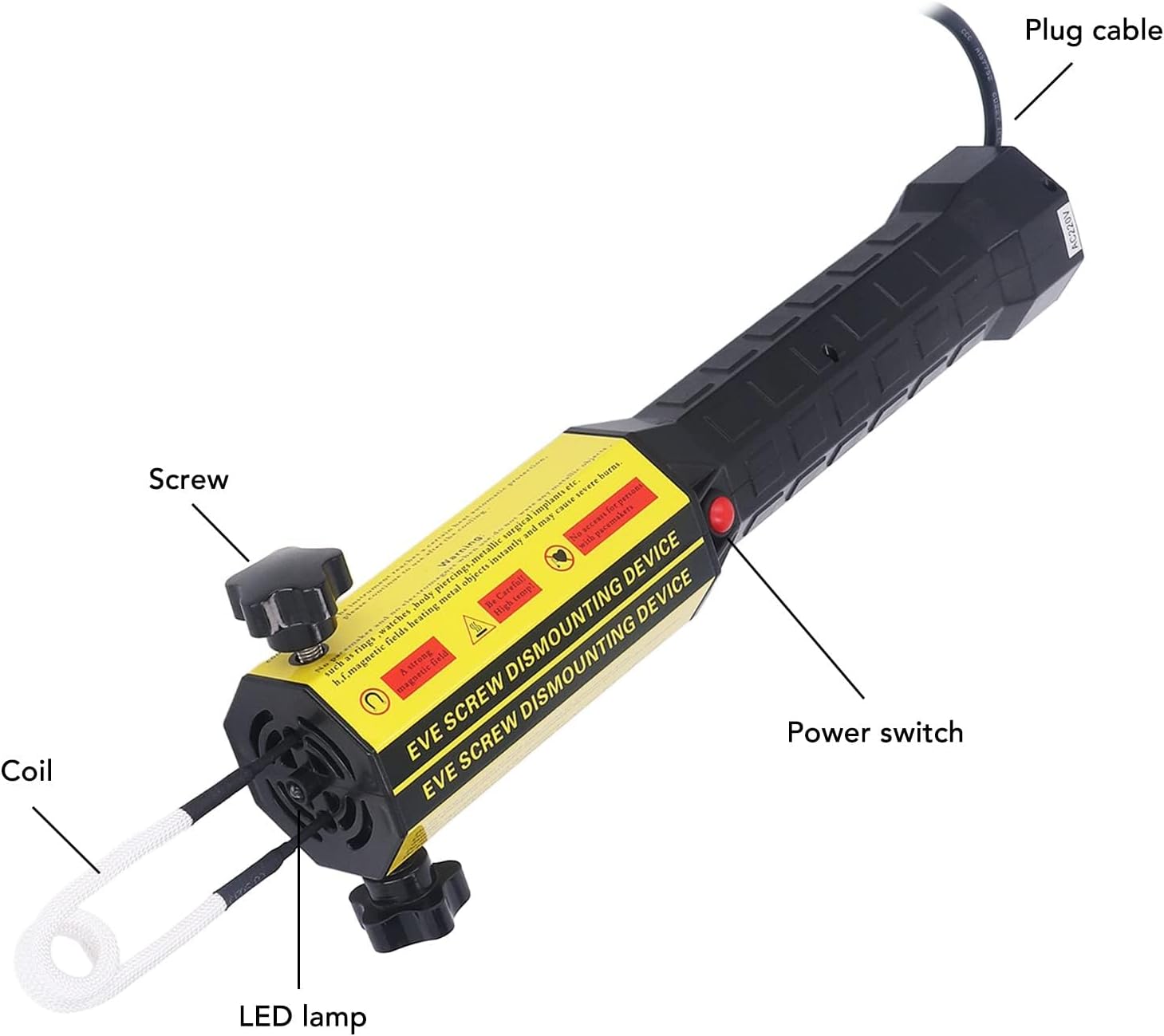 Kit riscaldatore a induzione magnetica per bulloni per autoveicoli, riscaldatore per utensili, riscaldatore a bobina di induzione, 10 bobine