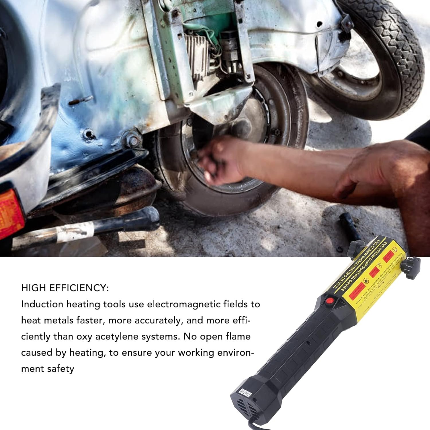 Kit riscaldatore a induzione magnetica per bulloni per autoveicoli, riscaldatore per utensili, riscaldatore a bobina di induzione, 10 bobine