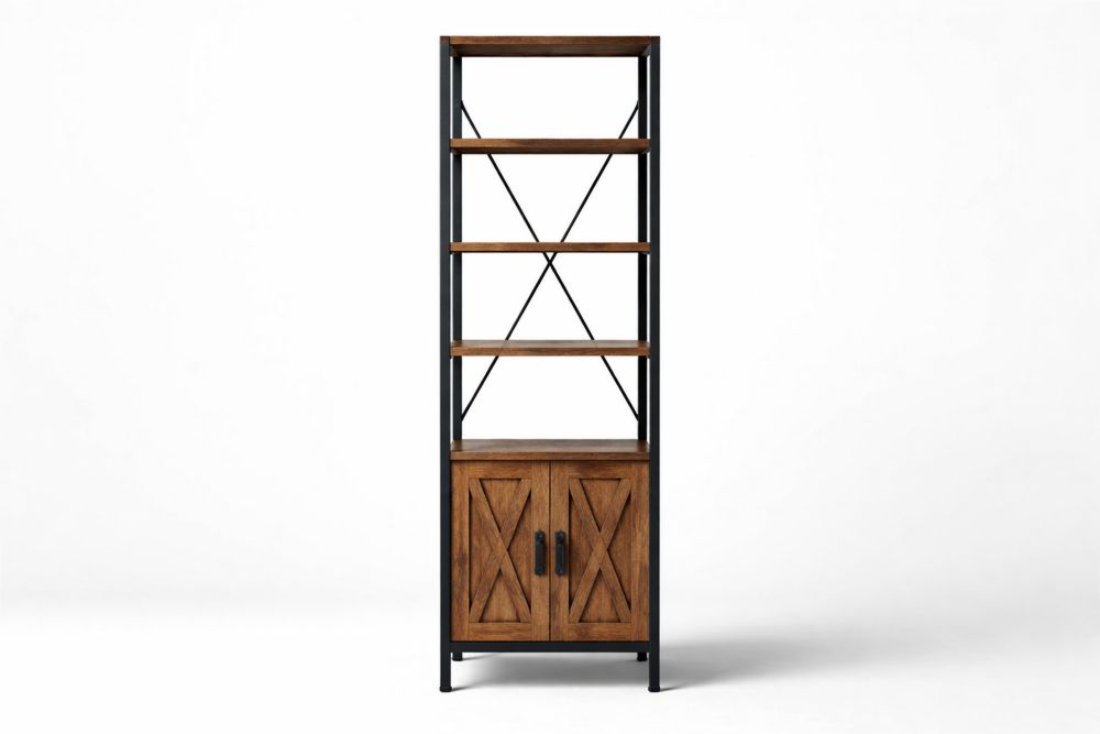 Étagère en MDF et Acier avec Placard