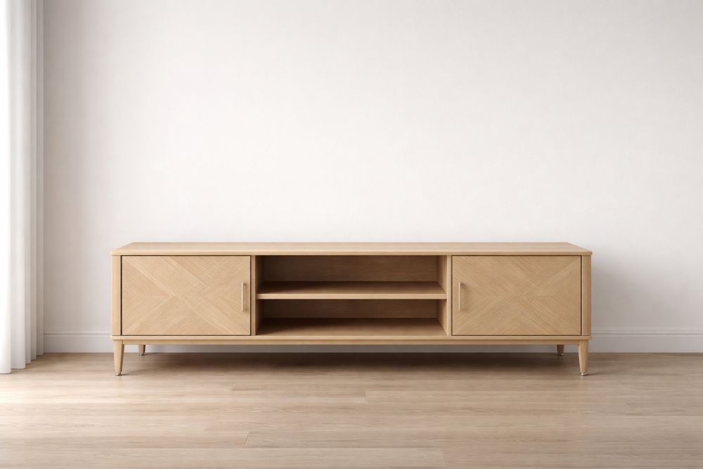 Meuble TV en bois de chêne 160x40x50 cm-Caselivo