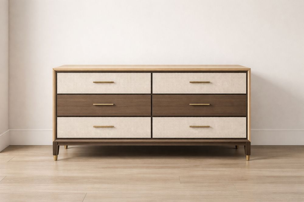 Commode en bois avec 6 tiroirs-Caselivo