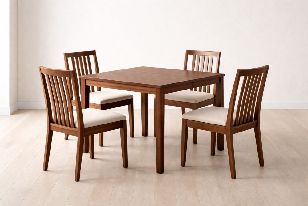 Ensemble à manger en bois avec 4 chaises-Caselivo