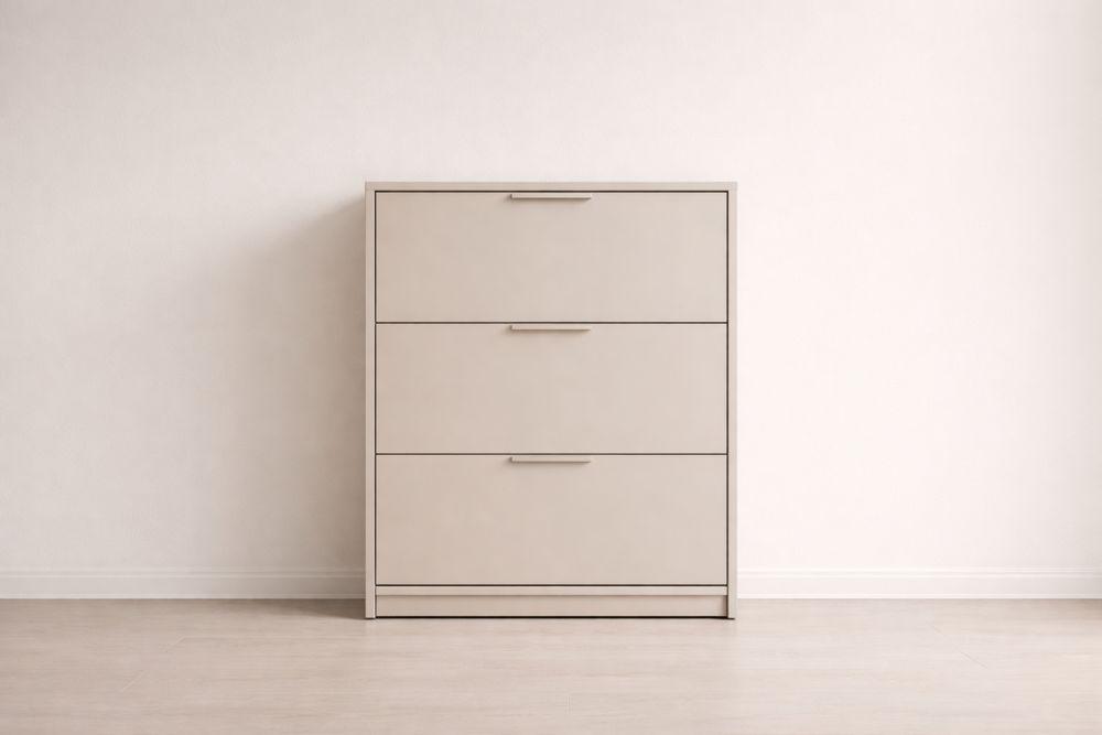 Meuble à chaussures 3 tiroirs en bois MDF Beige-Caselivo