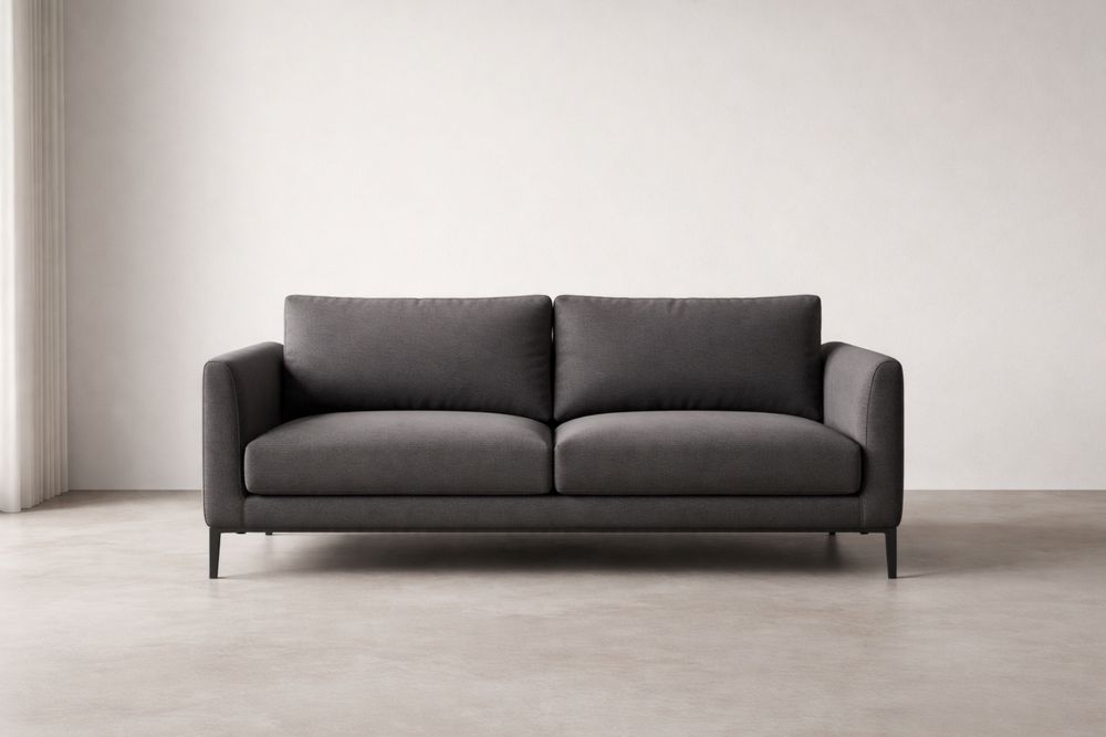 Canapé 2 places en tissu Gris Foncé-Caselivo