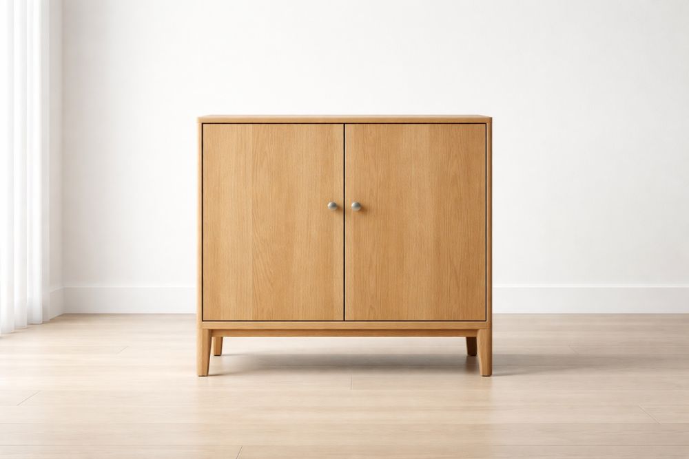 Buffet en bois de chêne clair 80x40x80 cm-Caselivo