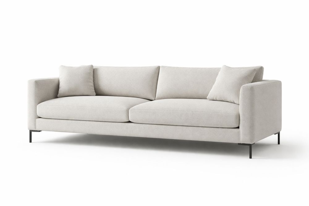 Canapé 2 places en tissu avec pieds en acier-Decorloria