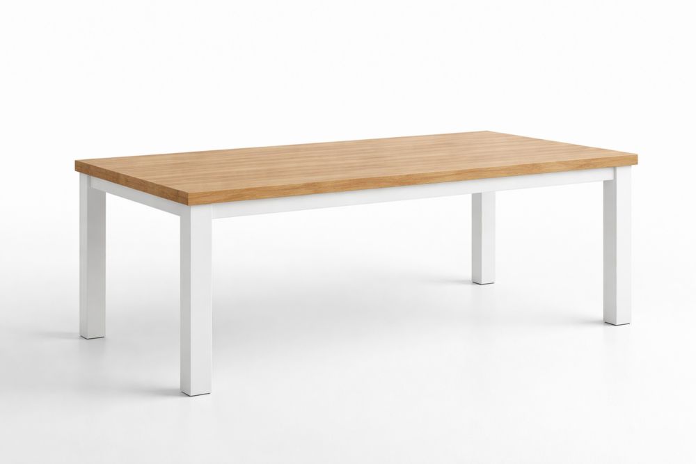 Table rectangulaire en MDF et aluminium 180x90x75 cm-Decorloria