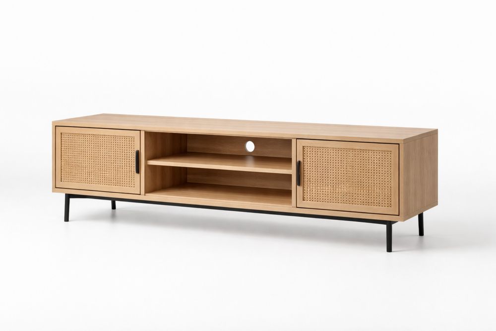 Meuble TV avec pieds en aluminium 150x40x50 cm-Decorloria