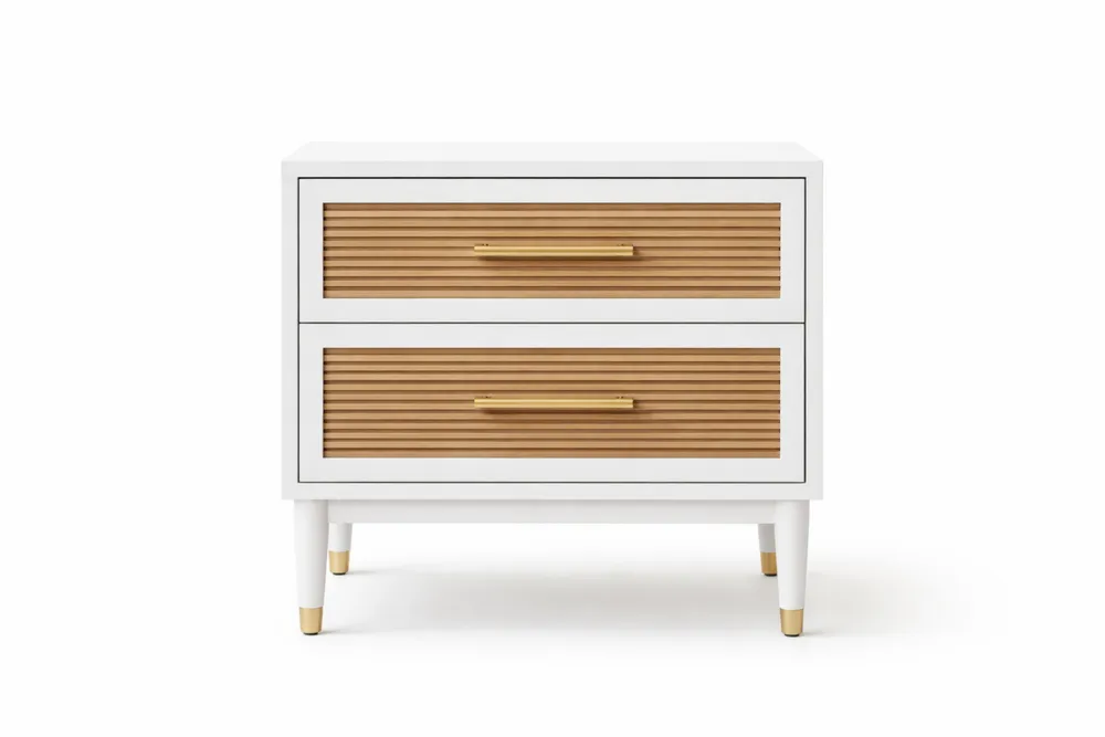 Table de chevet bois massif Blanc Longueur50cmxLargeur40cmxHauteur60cm