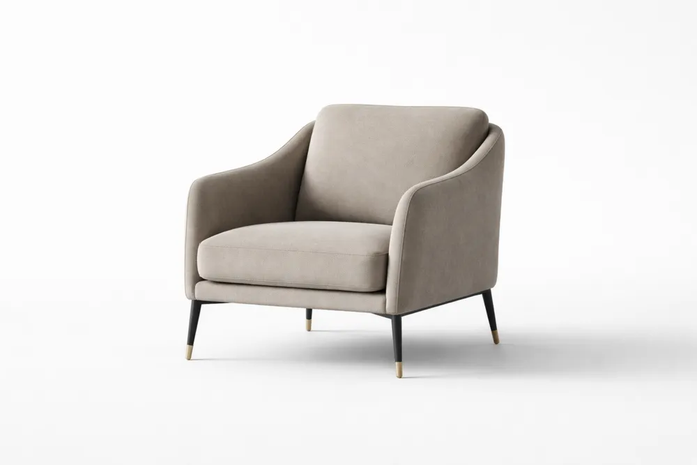 Fauteuil en Tissu Gris