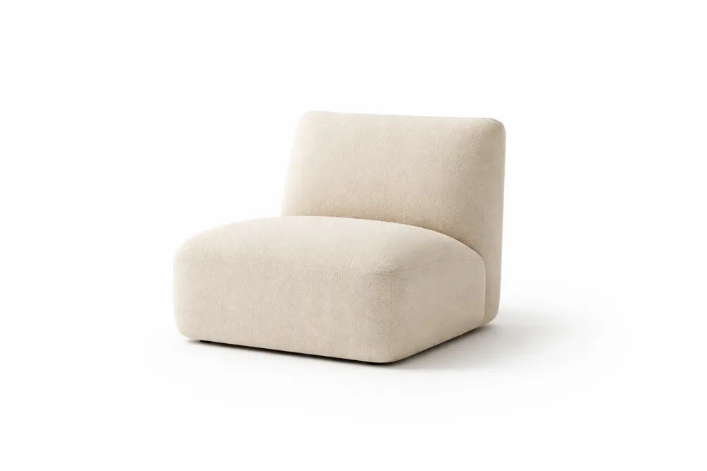 Fauteuil en Tissu Beige Dimensions Longueur 80 cm x Largeur 85 cm x Hauteur 73 cm