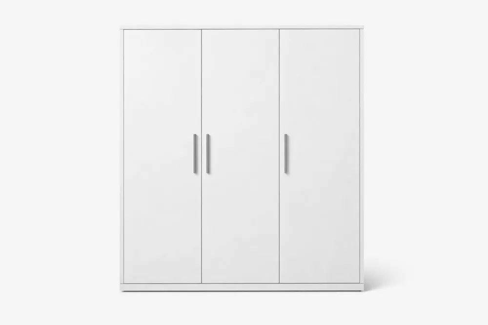 Armoire 3 Portes en Bois Manufacturé Blanc