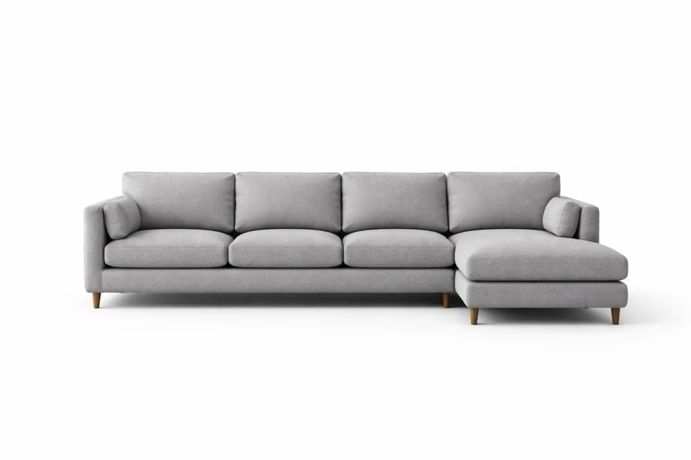 Canapé d'angle en tissu gris Longueur250cmxLargeur150cmxHauteur85cm